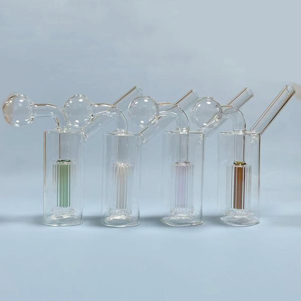 Smokpro Colored Percolateur Tube en verre Gire d'huile en verre épais Brûler à huile en verre Pyrex Fumer Pipe de gobelet Bobublement Bubbler Bong avec bol à tête de 3 cm