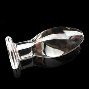 Gladde anale dilator transparant glazen kont plug anus dilator pluggen volwassen seksspeeltje voor vrouw 115 * 45 mm anale masturbator 220413