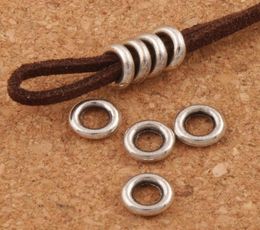 Cercles lisses Perles d'alliage en métal 500pcslot Antique Silver Slewing Fit Bracelets bijoux Diy L1484 79x79x19 MM2604015