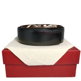 Cinturón de cuero suave y reversible para hombre, cinturones de diseño de 3,5 cm de ancho, tamaño de caja de cinturón 105-125CM