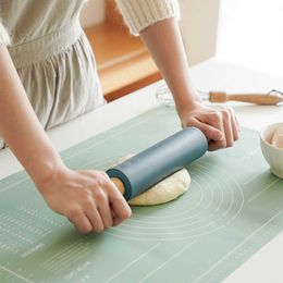 Glad Siliconen Rolling Pin Houten Handvat Pizza Non Stick Dumpling Rolling Pin Fondant Cake Rolo de Massa Kitchen Gadget DG50RP 211008