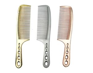 Peigne de coiffure en métal Tatinium à Surface lissePeigne de coupe de cheveux durable avec longue poignéePeigne de coupe de cheveux fait à la main pour hommes5513686