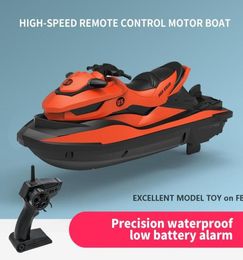 SMRC M5 24G Afstandsbediening Elektrische Speedboot Motorboot Speelgoed Hoge snelheid 10KMH Snelheidsschakelaar voor Kerstmis Kind Verjaardagsjongen Gif3402512