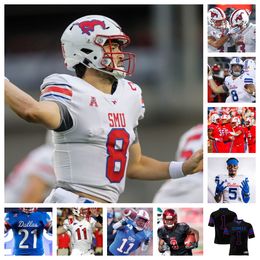 Smu Mustangs voetbaljersey 11 Je'lin Samuels 8 Jaqwondis Burns 58 Isaiah Smith 15 Jaxson Lavender 7 Bryce McMorris 1 Brandon Crossley 99 Daemian Wimberly