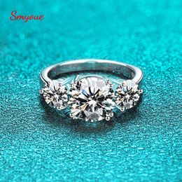 Smyoue 4ct 100% Moissanite Diamond Ring voor Vrouwen 18K Geel Gouden Bruiloft Band Bridel Sieraden S925 Sterling Zilver groothandel GRA