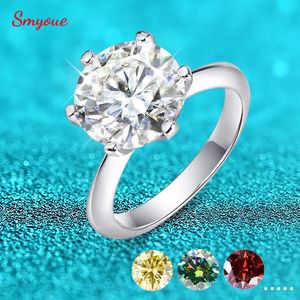 Smyoue 5CT 3CT D Kleur Diamanten Verlovingsringen voor Vrouwen Groen Rood Lab Band 925 Sterling Zilveren Sieraden GRA 240113