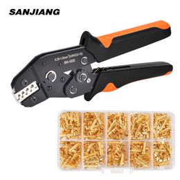 SN-58B Multi Krimptang Kit 0.25-1.5mm Jst/XH2.54/Dupont/Spade Open Barrel Wire Terminals Crimper handgereedschap Set AWG23-16