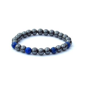 SN0132 Nuevas llegadas Pulsera para hombre de hematita Pulsera tribal de lapislázuli entera 303U