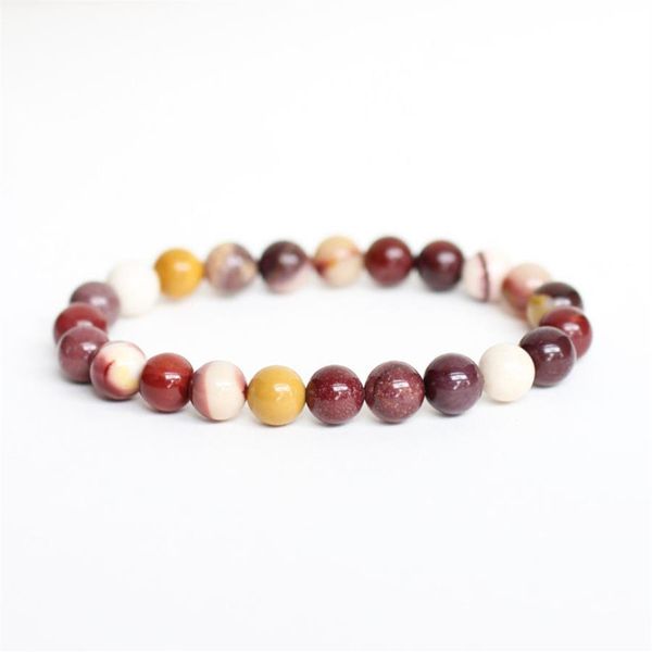 SN1085 Pulsera de jaspe Moukaite, pulsera de energía Reiki, pulsera de conexión a tierra, pulsera de Chakra raíz, pulsera de Yoga Mala de moda 3195