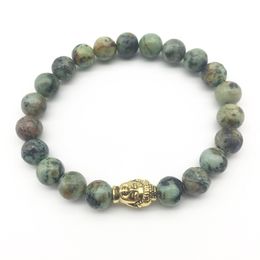 SN1291 Heren Boeddha Hoofd Armband Nieuwe Collectie Design Yoga Sieraden Afrikaanse Tuquoise Sieraden Groothandel Gratis Verzending