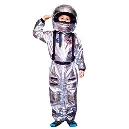 Snailify Silver Spaceman Jumpsuit Jongens Astronaut Kostuum Voor Kinderen Halloween Cosplay Kinderen Pilot Carnaval Party Fancy Dress Q0910