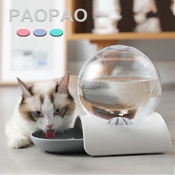 Snails Bubble Cat Water Bowl Automatic Water Dispensver Fountain For Cats Grow Drink Drink Bower Butainur pas d'électricité 2,8L 240407