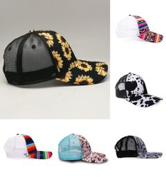 Serpent Baseball chapeau vache imprimé léopard casquettes Serape maille casquette mode rayé cactus chapeaux en plein air Sunhat KHA5997262881