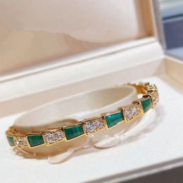 Bracelet d'os de serpent Fritillaria blanche avec bracelet doré Designer Jewelry pour hommes plaqués en argent a un bracelet fin à la chaîne fine bracelet