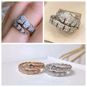 Slangenbeenringen Enkele schootring smalle brede versie ring designer ringen luxe sieraden gemakkelijk te vervormen Lady voor dames fabrieksoutlet liefdesring zonder doos 5A kwaliteit