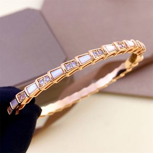 snake bracelet diamanten armband designer sieraden voor vrouwen 18K rose goud zilver rood groen agaat luxe armbanden mode-sieraden meisje dame paty verjaardagscadeau