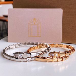 Bracelet serpent bracelets en argent doré pour hommes femmes designers bracelets classiques bijoux cadeau d'anniversaire de mariage de haute qualité295R