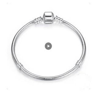 Bracelet chaîne serpent argent boucle magnétique polyvalent bricolage Bracelet perlé chaîne de base