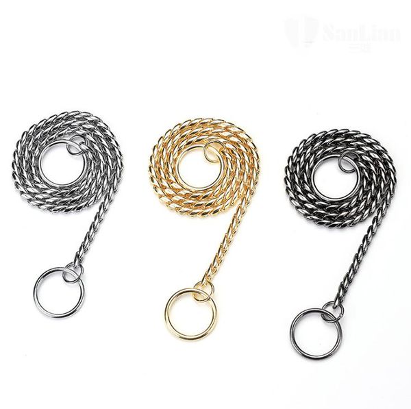 Hondenshowhalsband met slangenketting Zware metalen ketting Hondenlooptraining Choke-halsband Sterke basisriemen SN2180