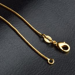 Snake Chains Kettingen Gladde Ontwerpen 1mm 18K Verguld Heren Dames Mode DIY Sieraden Accessoires Cadeau met Karabijn 16 18245C