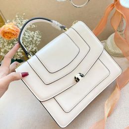 Slangenhoofd voor vrouwelijke ontwerper postman Crossbody schoudertas middelbare leeftijd vrouwen crossbody flip designer portemonnee driehoek zwarte onderarm tas