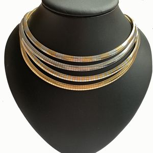 Collier serpent plaqué or, chaîne en acier inoxydable, accessoires de mode, vente en gros, plat 4/6/8MM