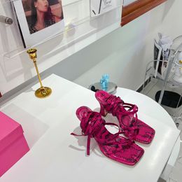 Estampados de serpiente, sandalias casuales de verano para mujer, correas cruzadas, sandalias de gladiador recortadas, zapatos de playa de tacón alto, chanclas para niñas, botines hasta la rodilla, zapatos de tacón