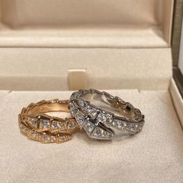 Anneau de serpent Open Diamond Ring Designer Bijoux Unisexe Anneaux pour hommes et femmes Couples Fashion Never FaDing Jewelry Accessoires