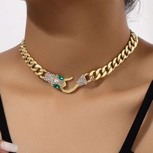 Collier en métal en forme de serpent, chaîne de clavicule, célébrité d'internet, accessoires Hip-hop tendance et Cool, Instagram, nouvelle collection 2023