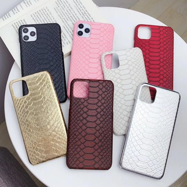 Funda de teléfono de piel de serpiente para iphone XS Max X XR 8 7 6 6s Plus, funda trasera de cuero PU para iphone 12 11 Pro 11 Pro Max