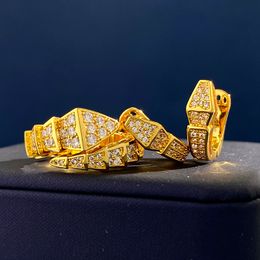 Snaketail schaal designer ring voor vrouw Verguld 18K Maat 6 7 8 hoogste tegenkwaliteit mode Europese maat merkontwerper voortreffelijk geschenk met doos 006