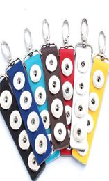 Snap Jewelry Pu Leather Button Snap Keychains Keychains DIY Keyrings Fit 18 mm Snap Layard Handder Chain JllqEO2841806