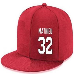 Snapback Hats Custom any Player Name Número # 32 Mathieu # 93 Campbell Personalizado TODAS las gorras del equipo Acepta bordado plano personalizado L162f