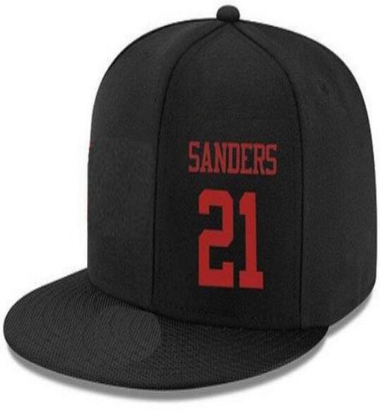 Chapeaux snapback personnalisés tout nom de joueur numéro 8 jeunes 21 sanders chapeaux personnalisés tous les bouchons d'équipe acceptent le logo de broderie à plat NA3471207