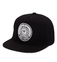 Snapback Hats Triangle Eye Illuminati Snapback Chapeaux Étiquette Ronde Mode Hommes Femmes Casquette De Baseball Ajustable Hommes Snapbacks Hip Hop Ha8289446