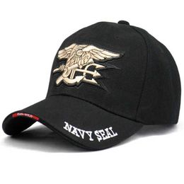 Snapbacks 2022 Nieuw US Team Tactical Baseball Cap Navy Seal Brand Gorras Cotton Army Button Black Bone Men's Hat G230529