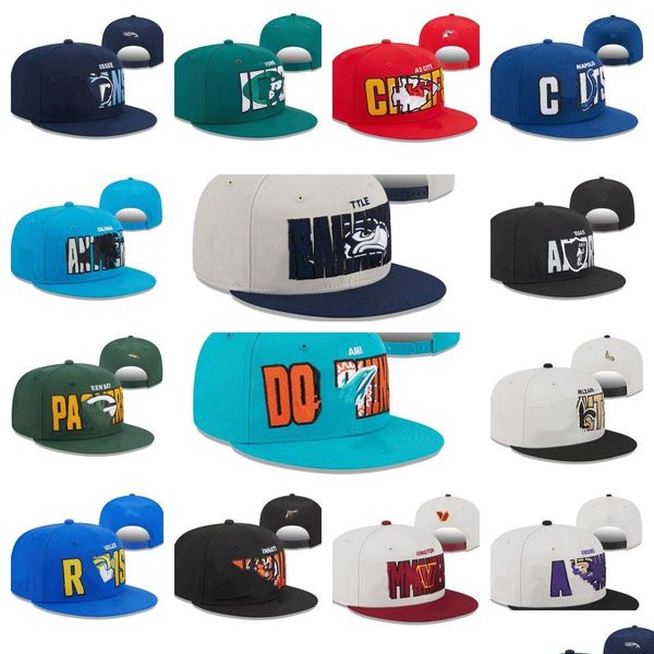 Snapbacks 2023 Adt Chapeaux Ajustés Chapeau de créateur Tous les logos de l'équipe Plat Football Basketball Casquette réglable Broderie Baseball Mesh Bonnets Out Dh7Ua