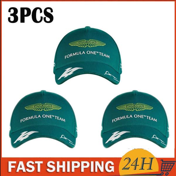 Snapbacks 2023 Nouvelle casquette de course Aston Martin F1 Pilote espagnol Fernando Alonso Casquette de baseball verte G230508