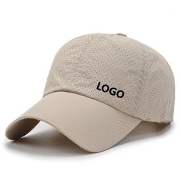 Snapbacks kunnen de lente en de zomer aanpassen Geperforeerde Baseball Cap Heren Dames Zonneklep Ademend Eend Hoed 230615