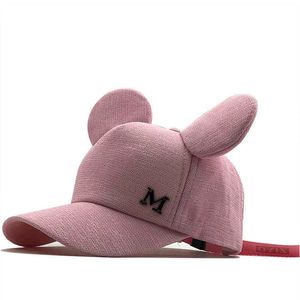 Snapbacks chat Snapback mignon oreilles rose enfant Net casquette de baseball été garçon chapeaux 2020 marque belle bande dessinée réglable filles maille casquette cadeau P230515