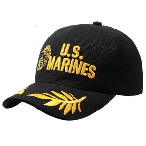 Snapbacks CLIMAT U.S.Marines Casquette de baseball Hommes USA Army Cap Military Cool Black Cap Hat for Outdoor Réglable Navy Seal Baseball Cap P230512