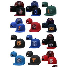 Snapbacks Designer Hoeden Basketbal Snapback College Baseball Alle teams Logo Borduursel Katoen Voetbal Hip Hop Buitensporten Mesh Bea Dh7Vy