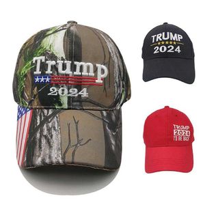 Snapbacks Donald Trump Hat Casquettes de baseball camouflage Keep America Great Hat President 2024 American Flag USA Casquette unisexe réglable Hot P230512