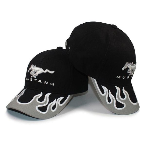 Snapbacks Flame Design Visor Black Racing Cap Hommes Coton Structuré Baseball 220615 Drop Livraison Sports Extérieur Athlétique Extérieur Ac Dhxin