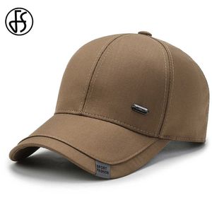 Snapbacks Fs 2022 Elegante gorra de béisbol marrón para adultos para hombres Gorras de diseñador de marca lisas Sombrilla de verano Sombreros de camionero de algodón Gorras hombre L221028