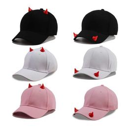 Snapbacks Men Women Hip-Hop Hats Nieuwheid Lke Devil Horn Tand Decoratieve jongens Girls Honkbal Caps Outdoor Sport Party Cosplay Props L221028