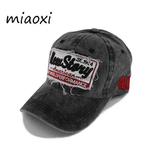 Snapbacks Miaoxi Venta caliente Hombres Verano Algodón Gorras de béisbol para mujeres Adulto Moda Cap Diseño de marca Gorras lavadas Sombrero unisex Hip Hop Gorras YQ231205