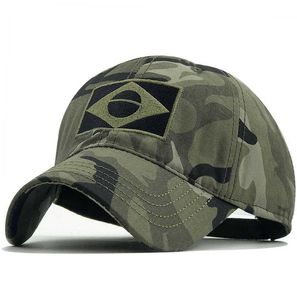 Snapbacks Nouvelle Casquette De Baseball Tactique Hommes D'été Brésil Drapeau Protection Solaire Snapback Cap Mâle Mode Casual Baseball Chapeau Airsoft Chapeau P230512