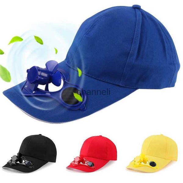 Snapbacks Casquette de baseball créative d'été pour hommes et femmes en plein air avec ventilateur de refroidissement alimenté par panneau solaire chapeaux de protection solaire gorras para mujer YQ231205