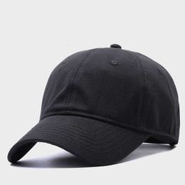 Snapbacks été loisirs de plein air coton soleil solide sport chapeau hommes grande taille casquette de baseball ordinaire 55-60cm 60-65cm G230529